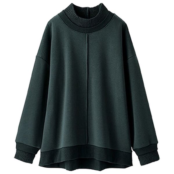 BELLUNA（ベルーナ）の「裏起毛素材リブニット切替プルオーバー（カットソー）」｜詳細画像