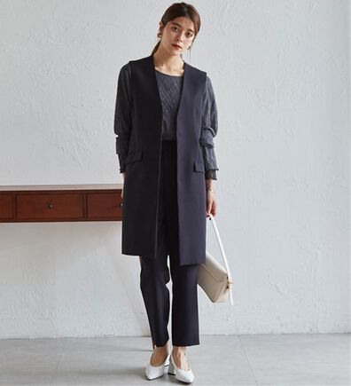 ジレレディースファッション(ネイビー)通販 - ベルーナ【公式】