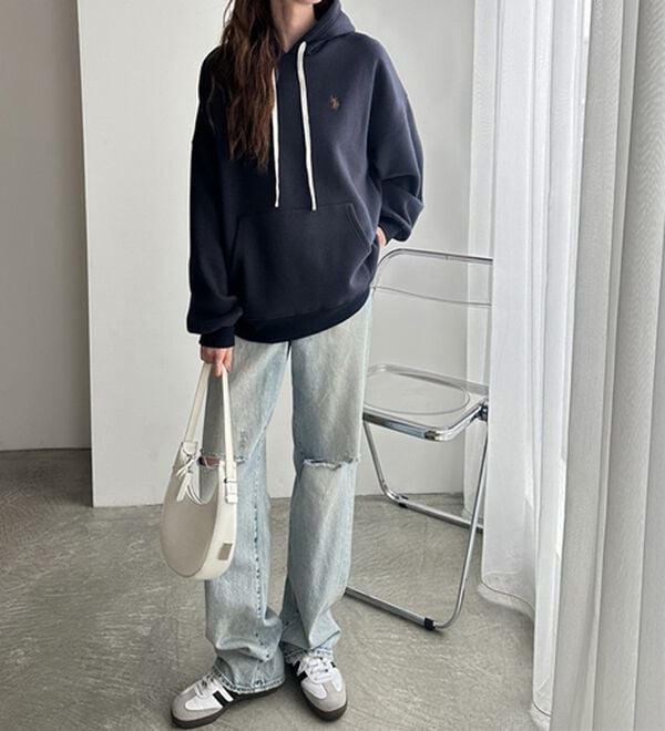 GeeRA（ジーラ）の「【U.S. POLO ASSN.】選べる２丈！フード刺繍裏起毛パーカー（パーカー）」｜詳細画像