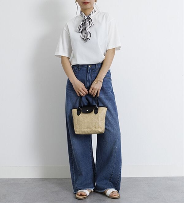 BELLUNA（ベルーナ）の「【選べる袖丈】＜エアリーアイスコットン＞オーバーサイズＴシャツ（カットソー）」｜詳細画像