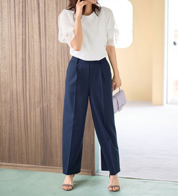 alotta（アロッタ）の「上品袖レース使いプルオーバー（カットソー）」｜詳細画像