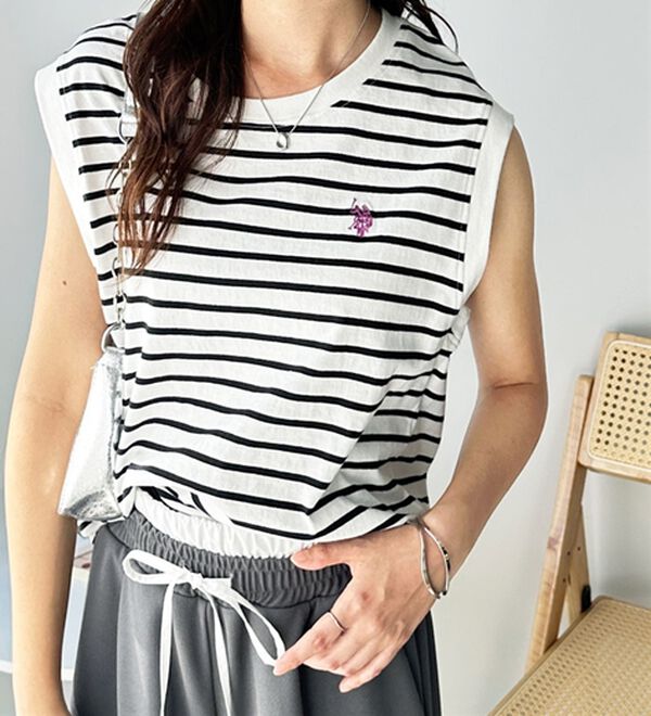 GeeRA（ジーラ）の「【Ｕ．Ｓ．　ＰＯＬＯ　ＡＳＳＮ．】ノースリＴシャツ（タンクトップ・キャミソール）」｜詳細画像