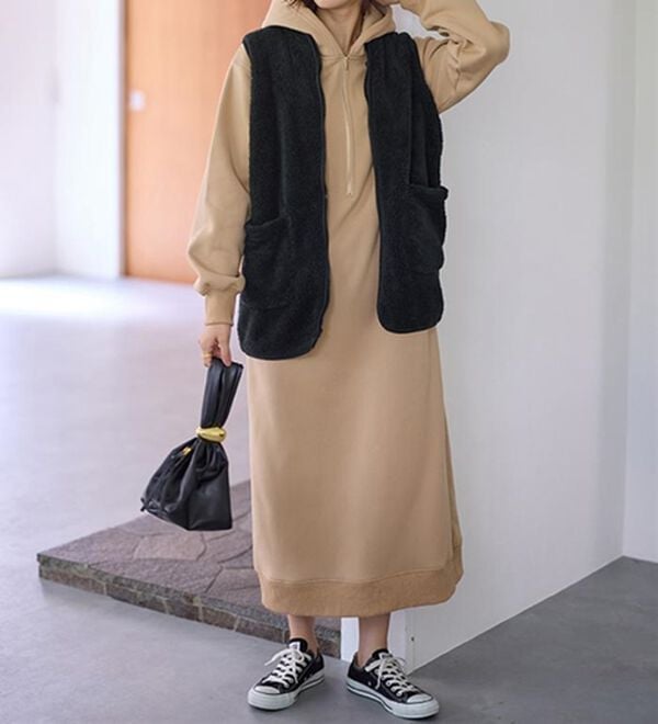 LAVIENNE（ラヴィエンヌ）の「ふわふわ暖かフリースベスト（ベスト）」｜詳細画像