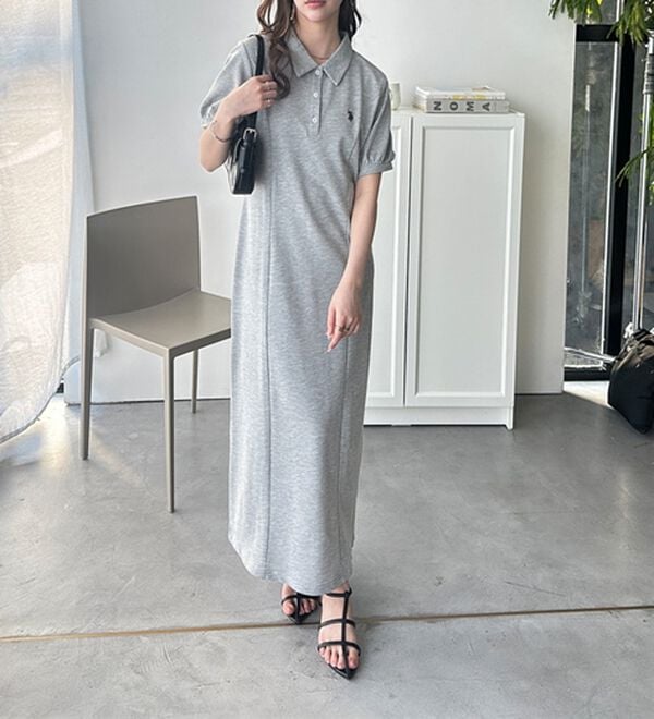 GeeRA（ジーラ）の「【Ｕ．Ｓ．ＰＯＬＯＡＳＳＮ】ポロ衿ワンピ―ス（その他ワンピース）」｜詳細画像