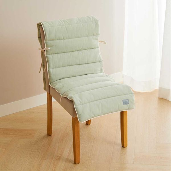 iellio（イエリオ）の「綿１００％　３ＷＡＹ　ソファ＆ダイニングロングパッド（チェアカバー・チェアパッド）」｜グリーン