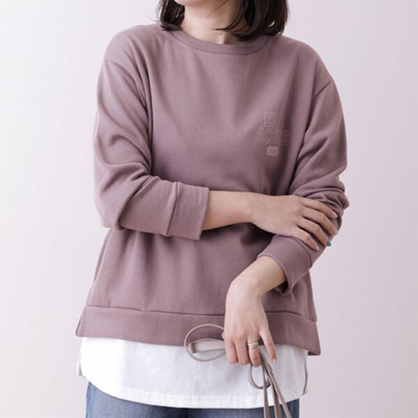ELLE Active＞ロゴプリント重ね着風チュニック - ベルーナ 
