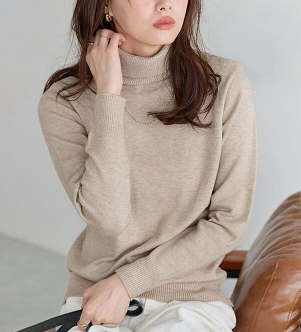 美品✨L✨ドルチェアンドガッパーナ ニット タートルネック レースアップ 416175_1.jpg