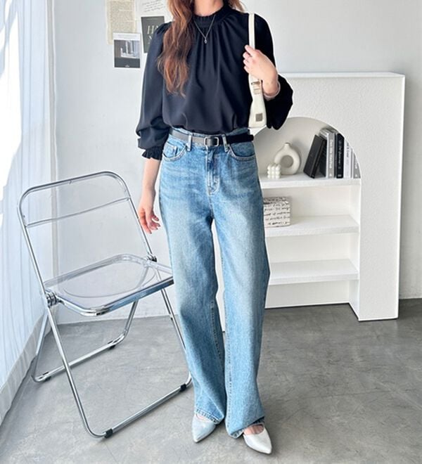 GeeRA（ジーラ）の「フリル衿バルーンスリーブブラウス（ブラウス）」｜詳細画像