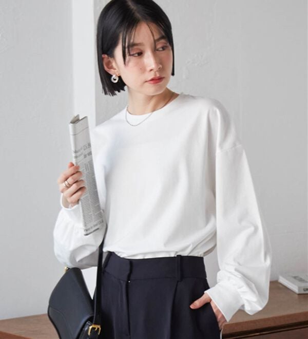 RANAN（ラナン）の「多機能ベーシックオーバーサイズ長袖Tシャツ（Tシャツ）」｜詳細画像