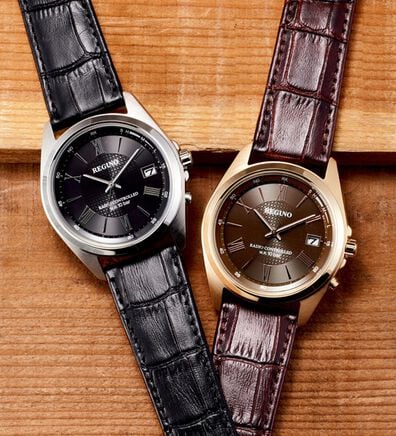 「レグノ　通販限定ソーラー電波時計（メンズ腕時計）」