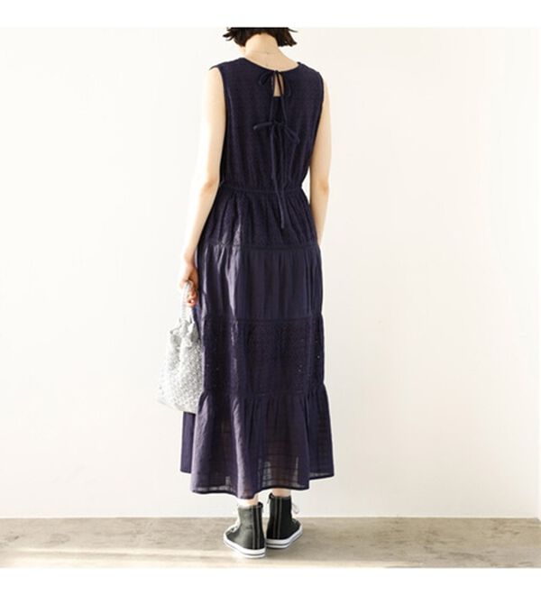 GeeRA（ジーラ）の「レース切替ティアードロングワンピ（ロングワンピース）」｜詳細画像