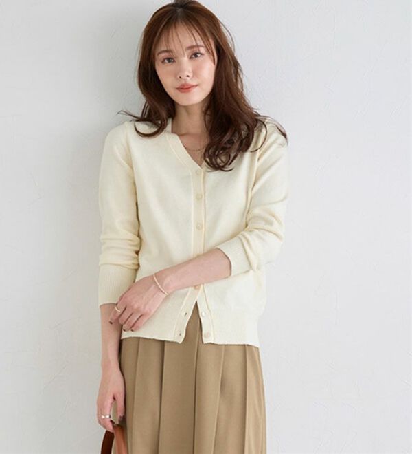 ふんわり質感プレミアムカシミヤタッチカーディガン - ベルーナ【公式】