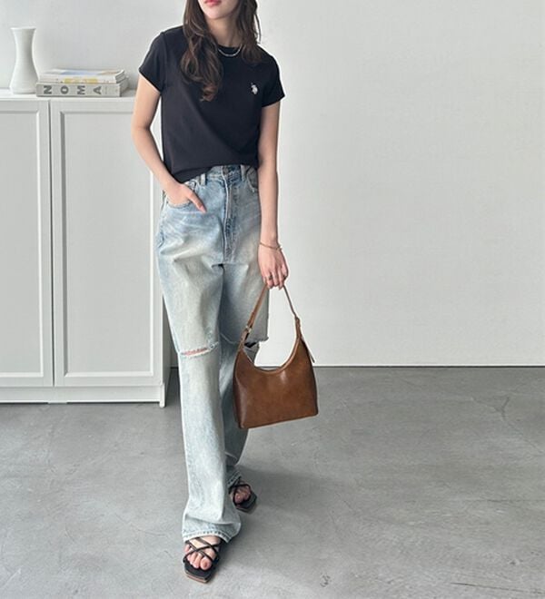 GeeRA（ジーラ）の「【ＵＳ．ＰＯＬＯ．ＡＳＳＮ】汗染み防止ミニＴシャツ（Tシャツ）」｜詳細画像