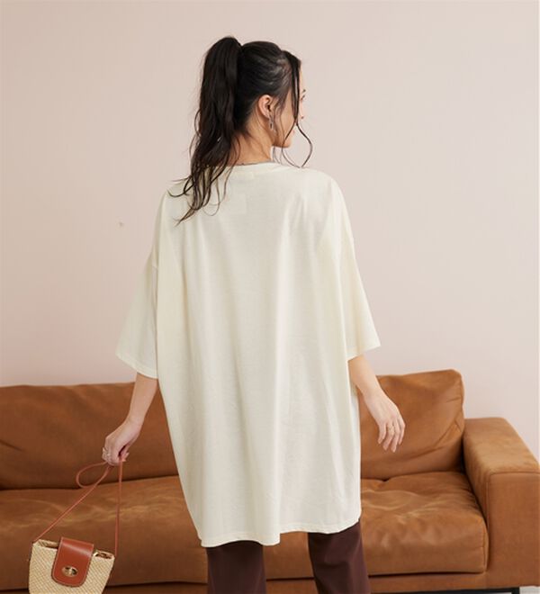 BELLUNA（ベルーナ）の「＜Ｄｉｓｎｅｙ＞【ミッキー】ビッグ7分袖プリントTシャツ（Tシャツ）」｜詳細画像