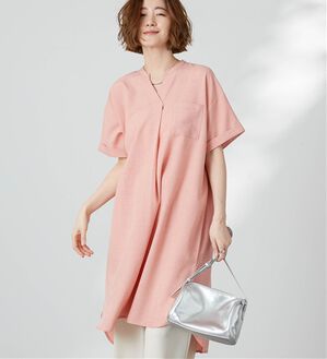 BELLUNA（ベルーナ）の「夏映え！スキッパー衿ワンピース（その他ワンピース）」｜コーラル