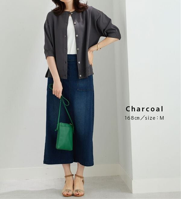 BELLUNA（ベルーナ）の「【快適Ｌａｂ．】洗える！軽い！５分袖ニットカーディガン（ニットカーディガン）」｜詳細画像