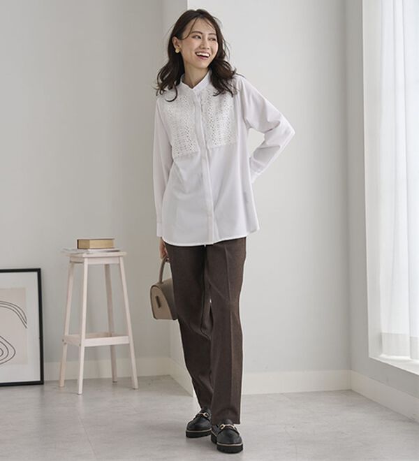 BELLUNA（ベルーナ）の「ビューティフルレングス脚長ワイドパンツ（フルレングスパンツ）」｜詳細画像