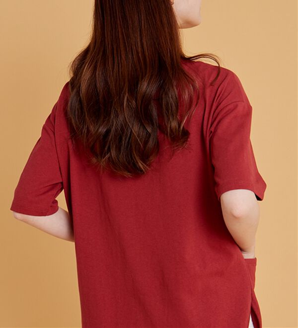 BELLUNA（ベルーナ）の「抗菌防臭綿１００％切替デザインプルオーバー（カットソー）」｜詳細画像