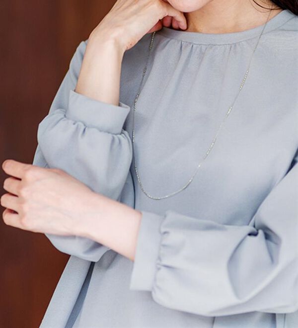 BELLUNA（ベルーナ）の「【再入荷】ボリューム袖美人顔バックフレアーＴブラウス（ブラウス）」｜詳細画像