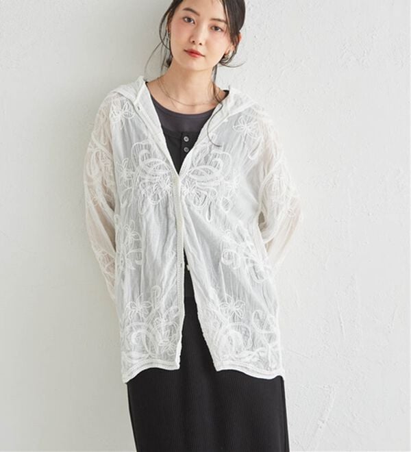 RANAN（ラナン）の「コード刺繍フードシャツ（シャツ）」｜詳細画像