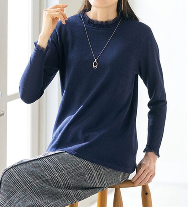 ルフラン（ルフラン）の「顔まわりで彩る＊デザイン衿ニット（ニット・セーター）」｜詳細画像