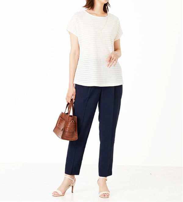 BELLUNA（ベルーナ）の「ネックレス付ジャカード素材プルオーバー（カットソー）」｜詳細画像