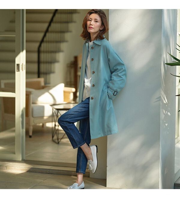 RANAN（ラナン）の「花粉対策！ステンカラーコート（ロングコート）」｜詳細画像