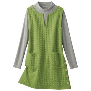 LAVIENNE（ラヴィエンヌ）の「１枚で楽ちん！重ね着風おしゃれチュニック（チュニック）」｜ピスタチオ