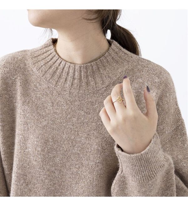 BELLUNA（ベルーナ）の「ラメ入りバックスリットニットプルオーバー（ニット・セーター）」｜詳細画像