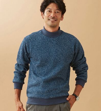 「ニット風トレーナー（メンズトレーナー）」