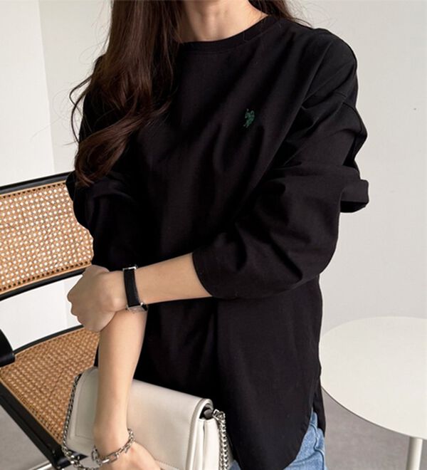 GeeRA（ジーラ）の「【Ｕ．Ｓ．ＰＯＬＯ ＡＳＳＮ】オーバーサイズ刺しゅうロンＴ（カットソー）」｜詳細画像