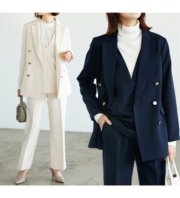 GeeRA（ジーラ）の「【入卒式/セレモニー】着回しベスト＆ジャケットセットスーツ（パンツスーツ）」｜詳細画像