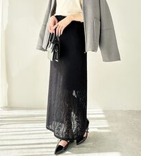 GeeRA（ジーラ）の「起毛レースタイトスカート（ロングスカート）」