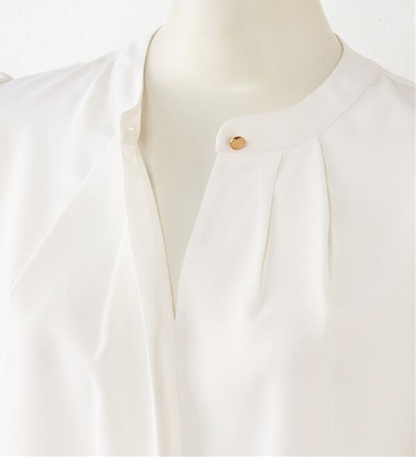 alotta（アロッタ）の「【接触冷感】チューリップ袖パイピングブラウス（ブラウス）」｜詳細画像