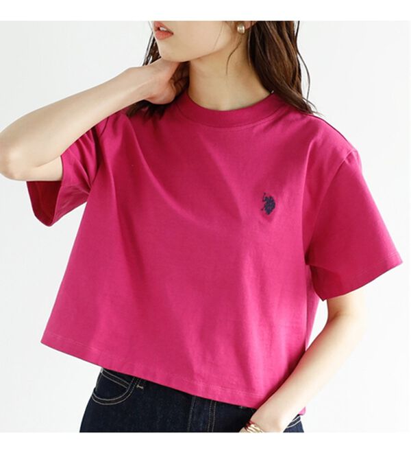 GeeRA（ジーラ）の「【Ｕ．Ｓ．　ＰＯＬＯ　ＡＳＳＮ．】ショート丈Ｔシャツ（Tシャツ）」｜詳細画像