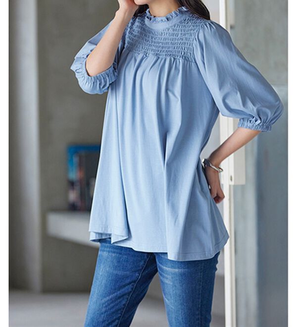 RANAN（ラナン）の「シャーリングパフスリーブチュニック（チュニック）」｜詳細画像