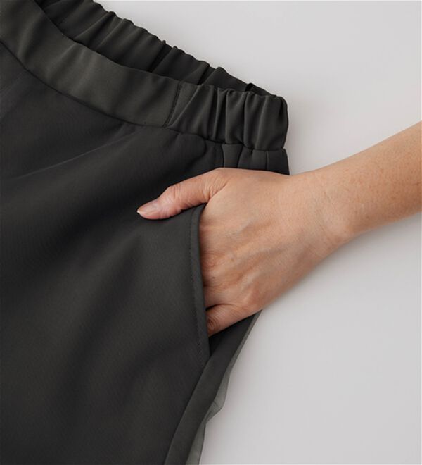 RANAN（ラナン）の「シアー重ねデザインワイドパンツ（フルレングスパンツ）」｜詳細画像