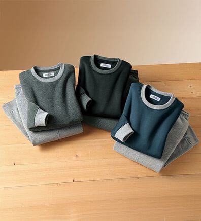 「【３着組】＜シンプル＆プラス＞何かと便利な裏起毛スウェット（メンズルームウェア）」