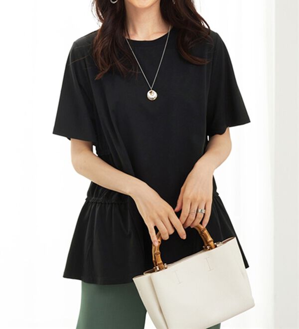 BELLUNA（ベルーナ）の「ヒンヤリ！サイドギャザー使いチュニック（チュニック）」｜詳細画像