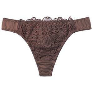 YU'NOW（ユナウ）の「レーシー脇高スッキリブラシリーズ　Ｔバック（ショーツ）」｜ブラウン