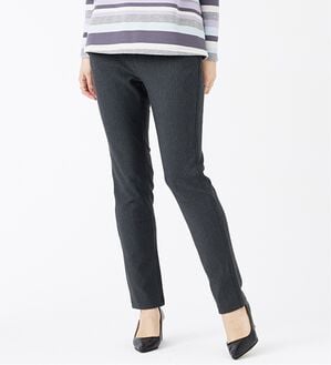 BELLUNA（ベルーナ）の「ウエストらくらく！ふっくら裏起毛ストレッチパンツ（フルレングスパンツ）」｜ヘリンボーン