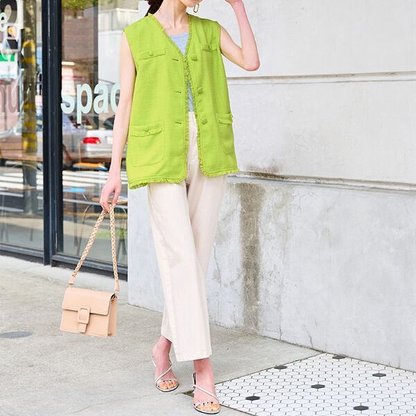 RANAN（ラナン）の「サマーツイードロングベスト（ベスト）」｜詳細画像