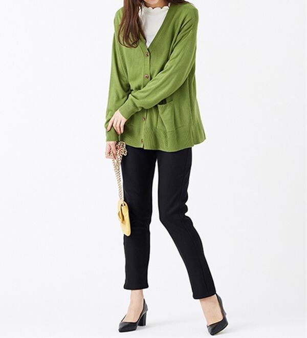 BELLUNA（ベルーナ）の「裏ベロアストレッチ素材レギンスパンツ（フルレングスパンツ）」｜詳細画像