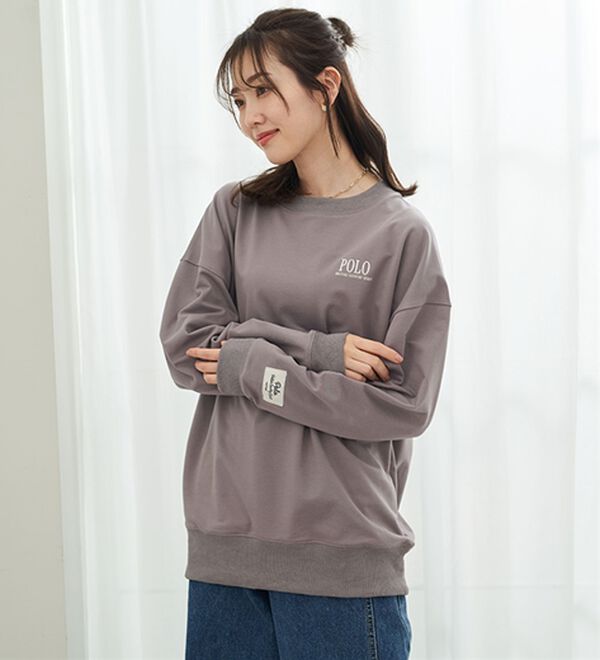 BELLUNA（ベルーナ）の「【ＰＯＬＯ　ＢＣＳ】ミニ裏毛素材ゆるトレーナー（トレーナー・スウェット）」｜詳細画像
