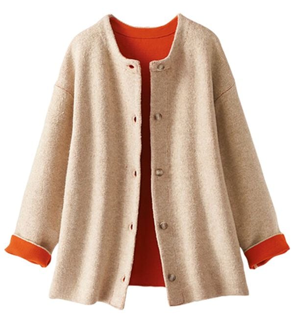 BELLUNA（ベルーナ）の「配色デザイン　ニットジャケット（その他ジャケット）」｜詳細画像