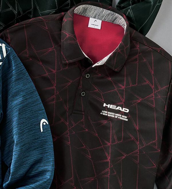 「＜ヘッド＞スポーティロゴデザインポロシャツ（メンズポロシャツ）」｜レッド