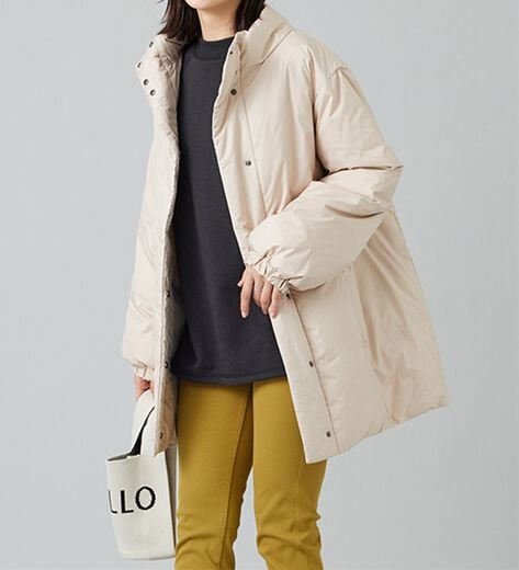 定価18万 Drawer ノーステッチベルトダウンコート グレー