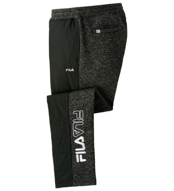 「＜フィラ＞ハイブリッドダウンアクティブパンツ（メンズフルレングスパンツ）」｜ブラック