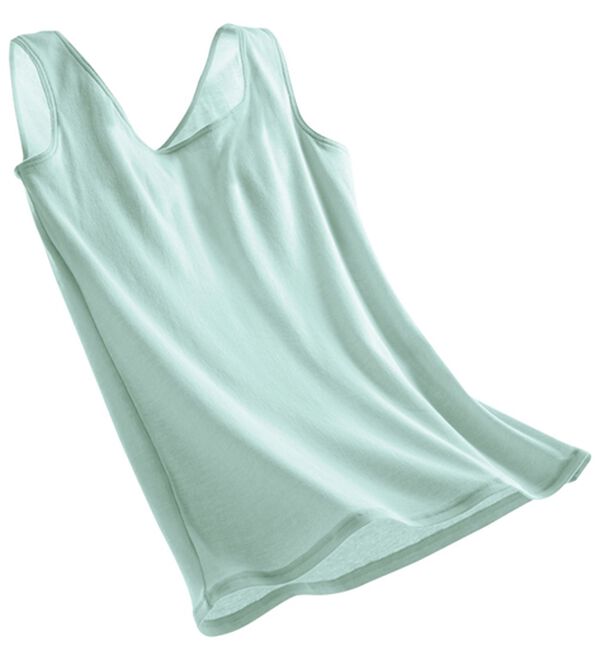 LAVIENNE（ラヴィエンヌ）の「【ムレ嫌いさん必見！】綿１００％涼しいカップ付タンクトップ＜さらりラボ＞（肌着・インナーウェア）」｜詳細画像