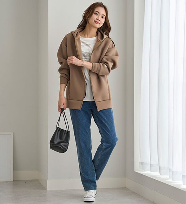 BELLUNA（ベルーナ）の「まるでデニム！ストレッチニットデニム（フルレングスパンツ）」｜詳細画像